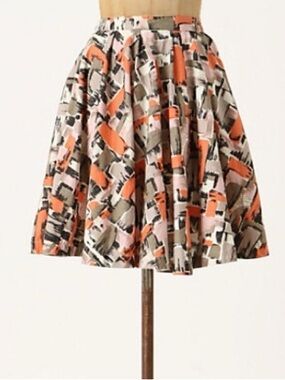 Anthropologie | Painted Print
Midi Circle Skirt | Size 4